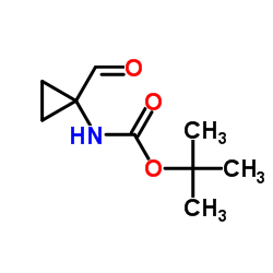 1-甲酰基环丙基氨基甲酸叔丁酯结构式