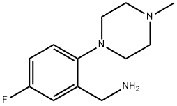 [5-Fluoro-2-(4-methylpiperazin-1-yl)phenyl]methanamine Structure