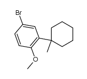 4-bromo-2-(1-methylcyclohexyl)-anisole结构式