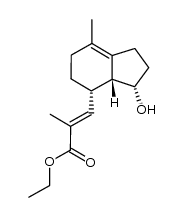 (E)-3-((3S,3aR,4S)-3-hydroxy-7-methyl-2,3,3a,4,5,6-hexahydro-1H-inden-4-yl)-2-methyl-acrylic acid ethyl ester结构式