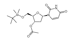 3'-O-acetyl-5'-O-t-butyldimethylsilyl-2'-deoxyuridine Structure