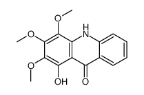1-hydroxy-2,3,4-trimethoxy-10H-acridin-9-one Structure