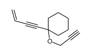 1-but-3-en-1-ynyl-1-prop-2-ynoxycyclohexane Structure