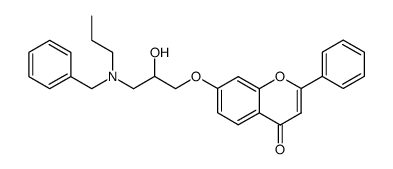 7-(3-(N-benzyl-N-propylamino)-2-hydroxypropoxy)flavone结构式