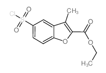 ethyl 5-chlorosulfonyl-3-methyl-1-benzofuran-2-carboxylate Structure