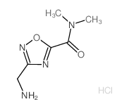 3-(Aminomethyl)-N,N-dimethyl-1,2,4-oxadiazole-5-carboxamide hydrochloride结构式