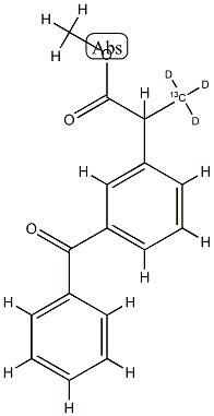 [13C,2H3]-酮洛芬甲酯结构式