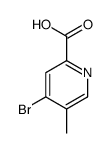 4-溴-5-甲基吡啶-2-羧酸结构式