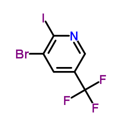 3-Bromo-2-iodo-5-(trifluoromethyl)pyridine Structure