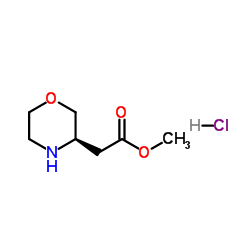 (R)-Methyl 2-(morpholin-3-yl)acetate hydrochloride Structure