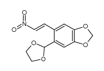 (E)-5-(1,3-dioxolan-2-yl)-6-(2-nitrovinyl)benzo[d][1,3]dioxole结构式