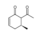(5S)-6-acetyl-5-methylcyclohex-2-en-1-one Structure