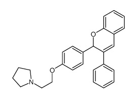 2-(4-(2-pyrrolidinoethoxy)phenyl)-3-phenyl-2H-1-benzopyran结构式