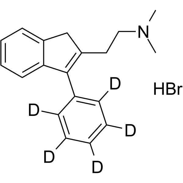 N,N-Dimethyl-3-phenyl-1H-indene-2-ethanamine-d5 hydrobromide Structure
