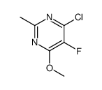 4-chloro-5-fluoro-6-methoxy-2-methylpyrimidine Structure