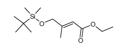 ethyl 4-{[tert-butyl(dimethyl)silyl]oxy}-3-methyl-2-butenoate结构式