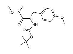 tert-butyl(S)-1-(N-methoxy-N-methyl-carbamoyl)-2-(4-methoxy-phenyl)-ethylcarbamate Structure