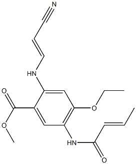 methyl 5-((E)-but-2-enamido)-2-((2-cyanovinyl)amino)-4-ethoxybenzoate结构式