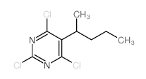 Pyrimidine,2,4,6-trichloro-5-(1-methylbutyl)-结构式