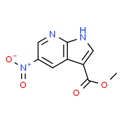 5-硝基-1H-吡咯并[2,3-b]吡啶-3-羧酸甲酯结构式