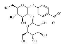 4-硝基苯基-2-O-(α-D-吡喃葡萄糖苷)-α-D-吡喃葡萄糖苷结构式