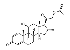11β-Hydroxy-21-acetoxy-3,20-dioxo-9α-fluor-16α-methyl-Δ1,4-pregnadien Structure