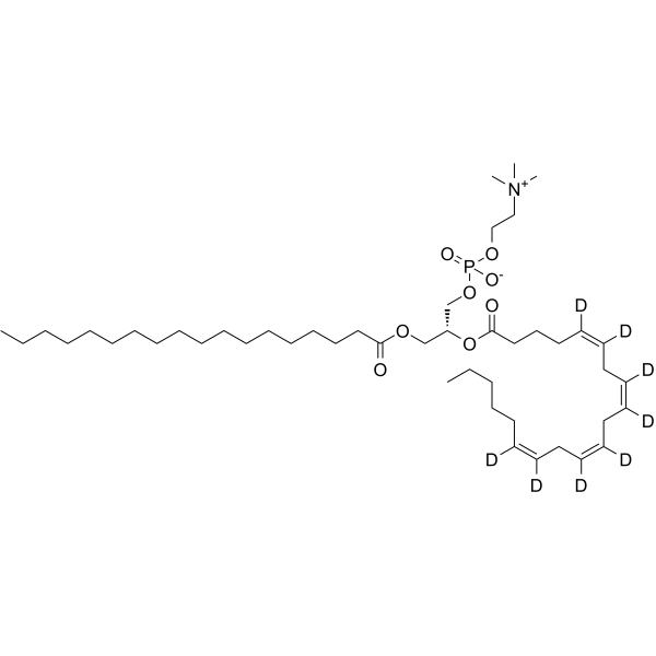 1-Stearoyl-2-Arachidonoyl-d8-sn-glycero-3-PC Structure