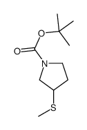 3-(METHYLTHIO)-1-PYRROLIDINECARBOXYLIC ACID,1,1-DIMETHYLETHYL ESTER Structure