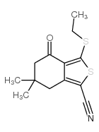 3-乙基硫代-6,6-二甲基-4-o氧代-4,5,6,7-四氢苯并[c]噻吩-1-甲腈结构式