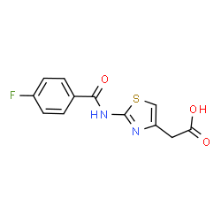 {2-[(4-fluorobenzoyl)amino]-1,3-thiazol-4-yl}acetic acid Structure