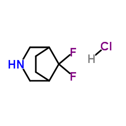 8,8-difluoro-3-azabicyclo[3.2.1]octane hydrochloride Structure