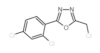 2-(Chloromethyl)-5-(2,4-dichlorophenyl)-1,3,4-oxadiazole结构式