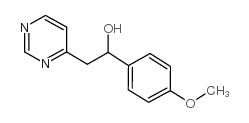 1-(4-甲氧基苯基)-2-(嘧啶-4-基)乙醇结构式