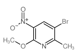 2-甲基-5-硝基-6-甲氧基-3-溴吡啶结构式