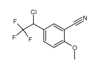 5-(1-chloro-2,2,2-trifluoroethyl)-2-methoxybenzonitrile结构式