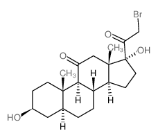 5.alpha.-Pregnane-11,20-dione, 21-bromo-3.beta., 17.alpha.-dihydroxy- Structure