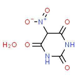 5-硝基嘧啶-2,4,6(1H,3H,5H)-三酮水合物结构式