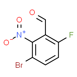 3-溴-6-氟-2-硝基苯甲醛结构式