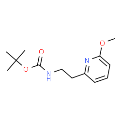 叔-丁基 (2-(6-甲氧基吡啶-2-基)乙基)氨基甲酯结构式