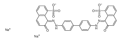 disodium 8,8'-[[1,1'-biphenyl]-4,4'-diylbis(azo)]bis(7-hydroxynaphthalene-1-sulphonate)结构式