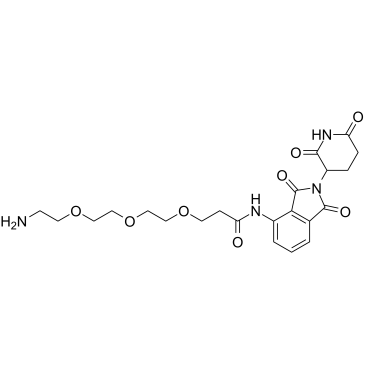 Pomalidomide-amido-PEG3-C2-NH2 Structure