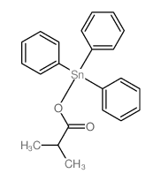 Propanoic acid,2-methyl-, triphenylstannyl ester结构式