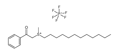 S-dodecyl-S-methyl-S-phenacylsulfonium hexafluorophosphate结构式