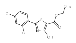 2-(2,4-二氯苯基)-4-羟基噻唑-5-羧酸乙酯结构式