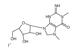 1,7-Dimethylguanosine iodide结构式