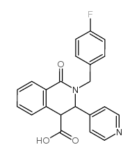 2-(4-氟苄基)-1-氧代-3-吡啶-4-基-1,2,3,4-四氢异喹啉-4-羧酸结构式