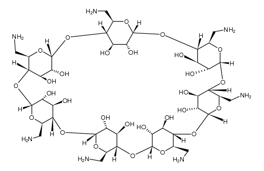 Heptakis(6-amino-6-deoxy)-beta-cyclodextrin Structure