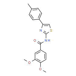 3,4-dimethoxy-N-(4-(p-tolyl)thiazol-2-yl)benzamide Structure