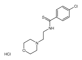 p-chloro-N-(2-morpholinoethyl)-thiobenzamide hydrochloride结构式