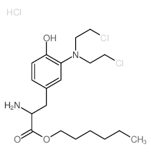 L-Tyrosine, 3-[bis(2-chloroethyl)amino]-, hexyl ester, dihydrochloride structure